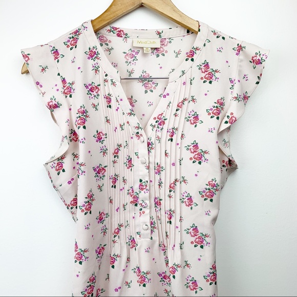 ModCloth Floral Blouse M - Picture 5 of 8